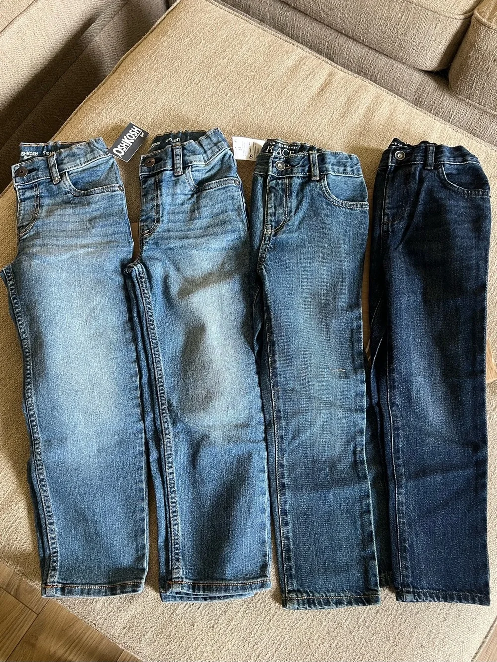 5T Lot Kids Denim Jeans - Light to Dark Blue Assortment